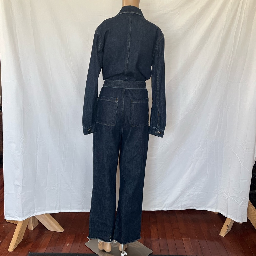 Anthropologie Dark Denim Jumpsuit - Picture 2 of 8